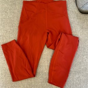 Lululemon Red size 8 align leggings with back pocket